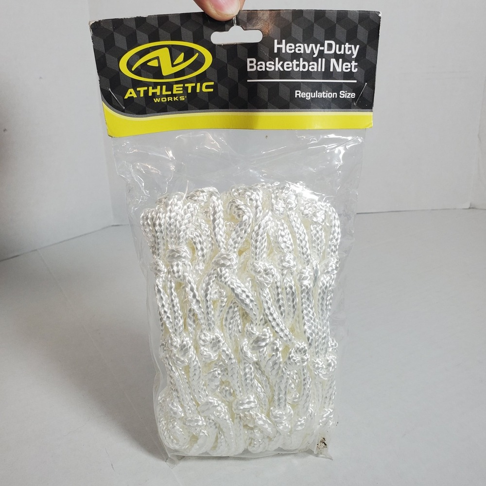 Heavy-Duty Basketball Net – Regulation Size Replacement Hoop Net White.